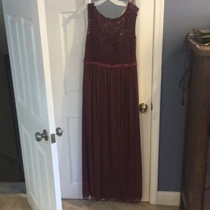 Wine evening dress